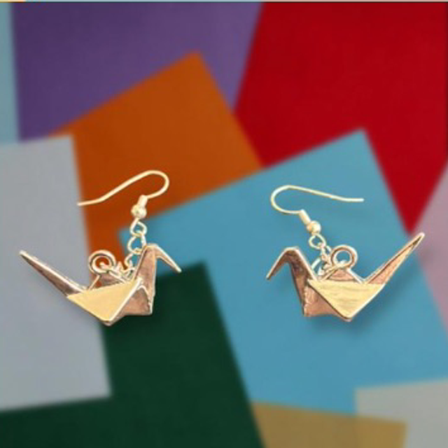Cranes Dangle Earrings 
