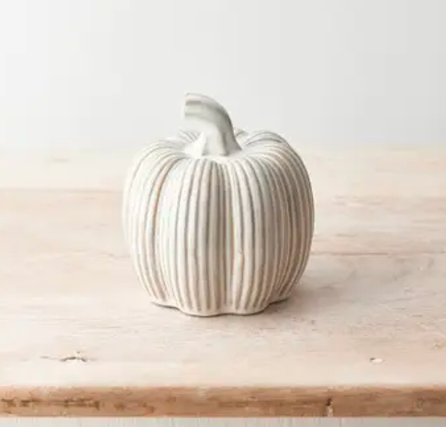 Striped Pumpkin Ceramic