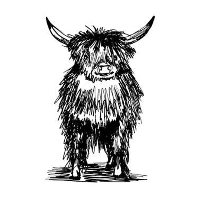 Stempel Hochlandrind Edwin 5x7cm