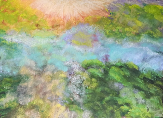 Deep forest Tableau aux pastels secs