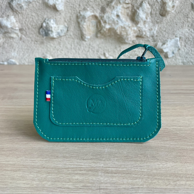 Porte cartes / porte monnaies vert