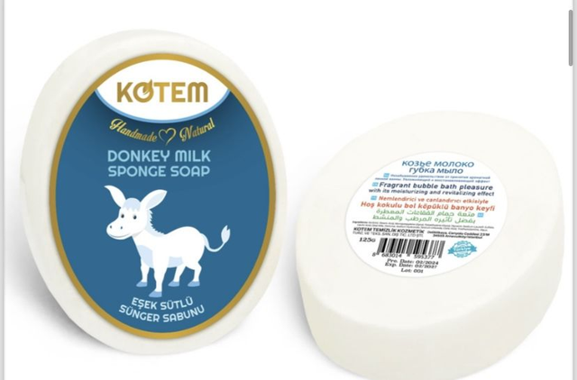 Donkey milk soap sponge