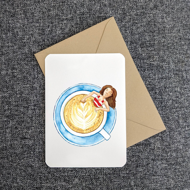 Wenskaart Cup o&#039; Love, incl envelop