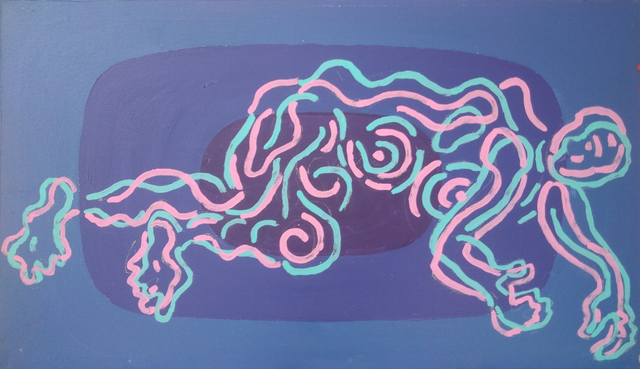 Akt, 46x79 akryl płótno 2016