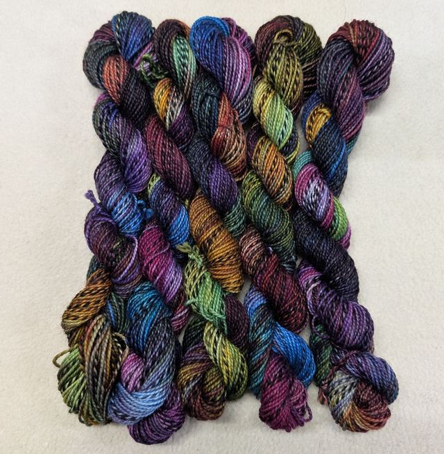 Zebra Merino/Nylon Mini Skein Mystic