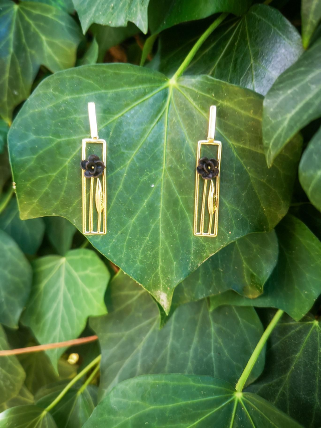 Collection Florale Songe nocturne - Boucles d'oreilles Odile