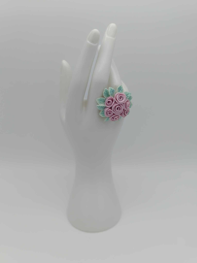 Bague en porcelaine froide Bouquet 