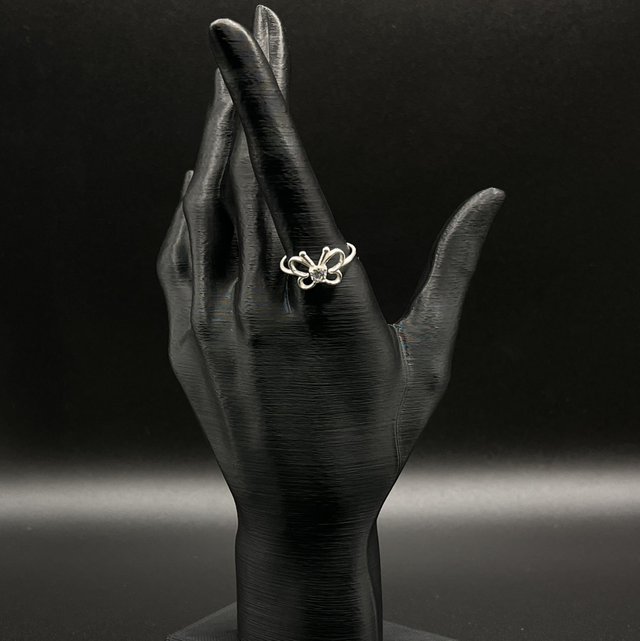 Anel borboleta zircônia 