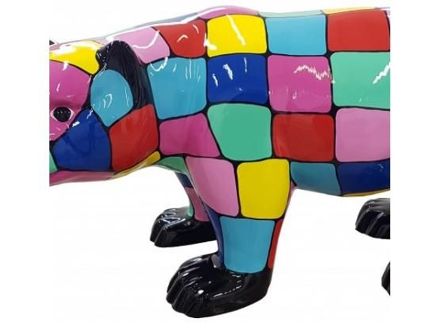 SCULPTURE OURS 100 CM - SMARTIES MULTICOLORE