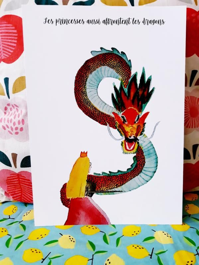 Carte princesse dragon