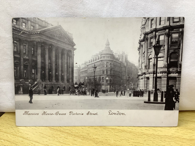 Mansion House- Queen Victoria Street. London Excelsior Photo Series 237 Vintage Postcard Our Ref A62 £2.50