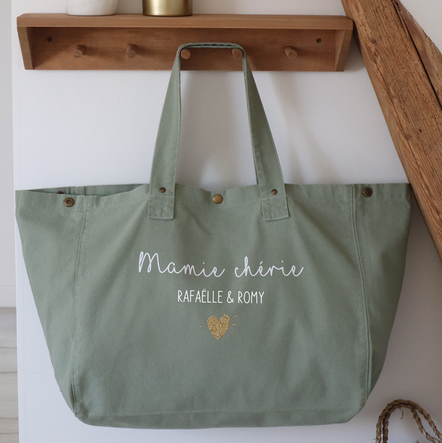 « mamie chérie » mon grand sac personnalisé