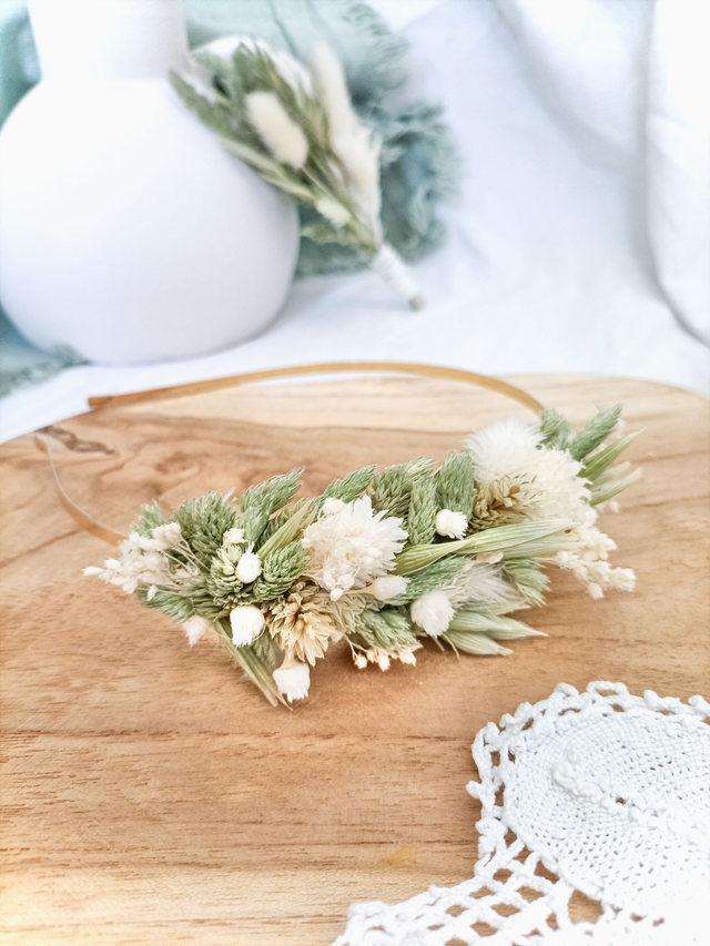 Serre-tête Sauge et Coton