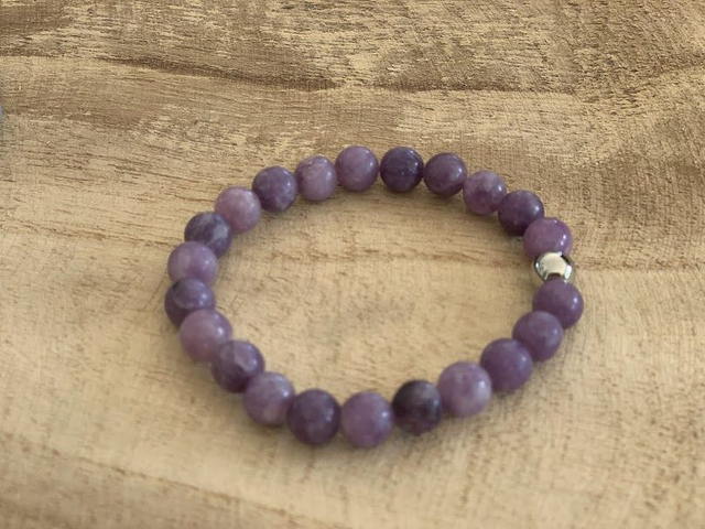 Bracelet Lépidolite - perles de 8mm