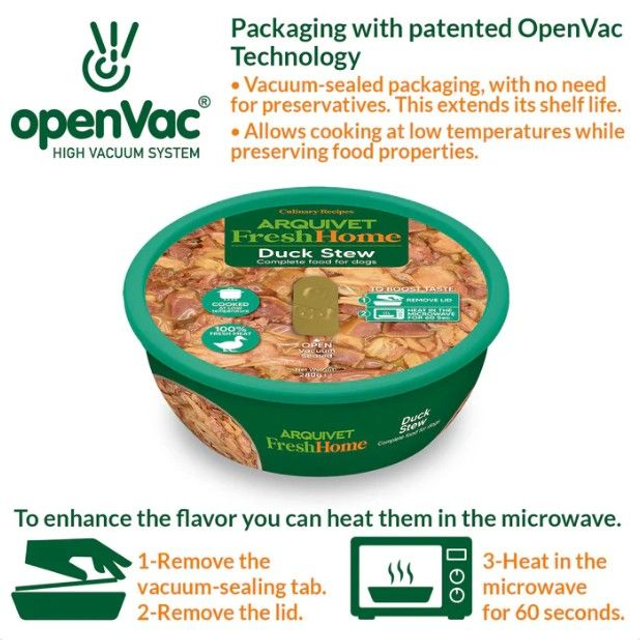 Ragoût de canard / FreshHome - 9 bols x 280 Grs = 2.520 Kg - Arquivet / ARQ1401