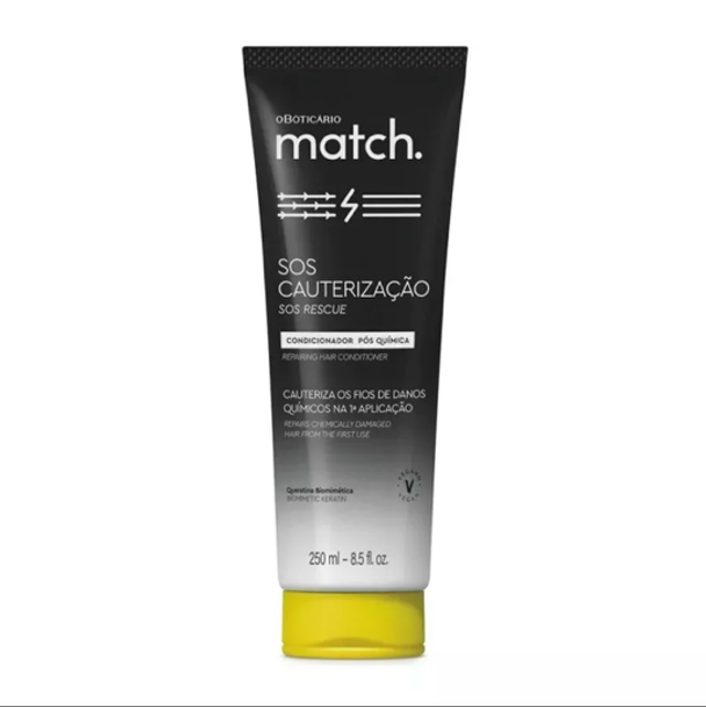 Match Condicionador Pós-Química Match SOS Cauterização 250ml O Boticario