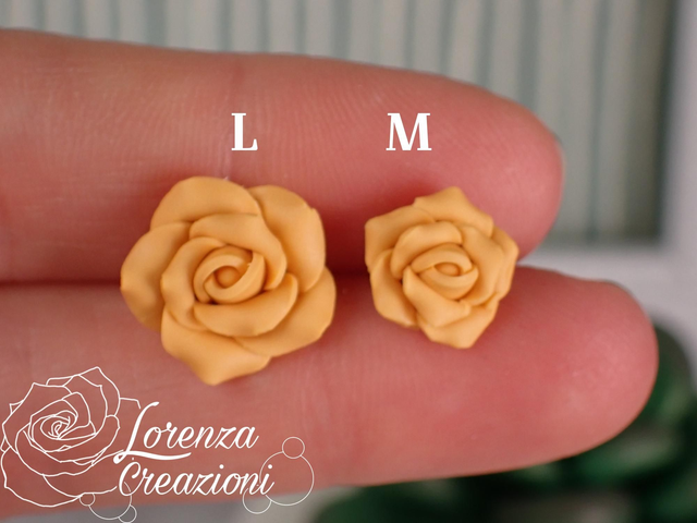 Orecchini a lobo rose papaya sorbet