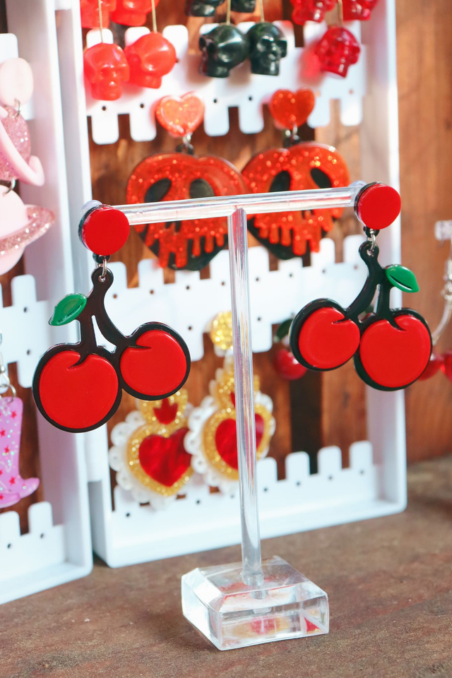 Boucles d&#039;oreille • Cartoon cherrie&#039;s