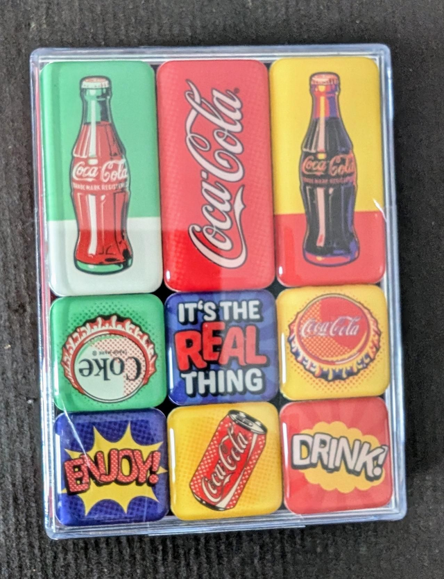 Nostalgic-Art Retro Fridge Magnets 9 Pieces Coca Cola - Pop Art