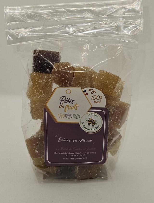Pates de fruits à base de miel