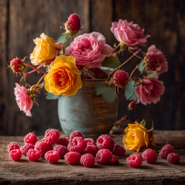 Autumn Raspberry & Amber Rose 