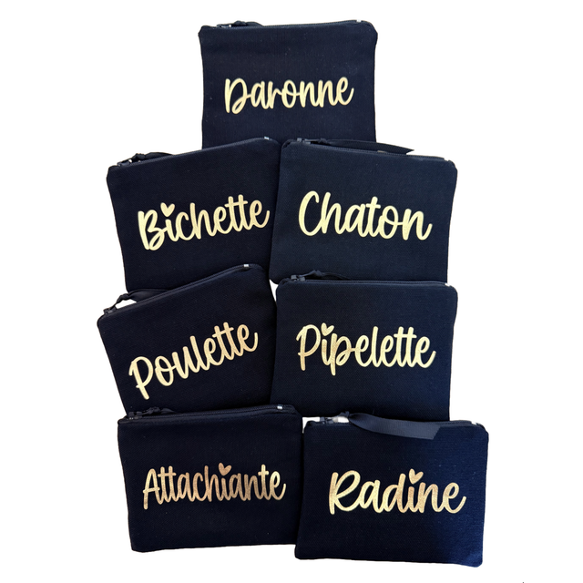 Porte Monnaie Noir Message