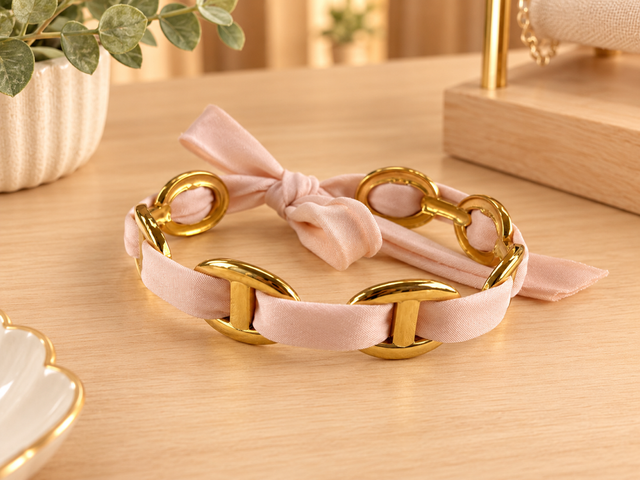 Bracelet jonc rose