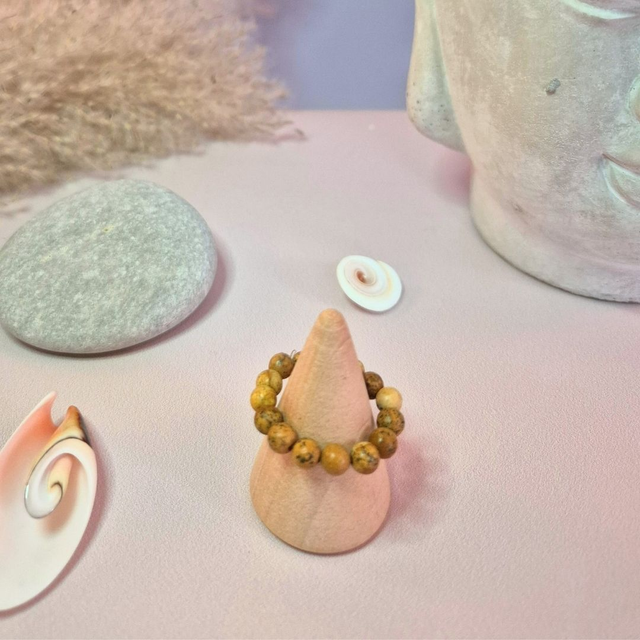 Bague ESSENTIA – Jaspe Paysage naturel (Namibie)