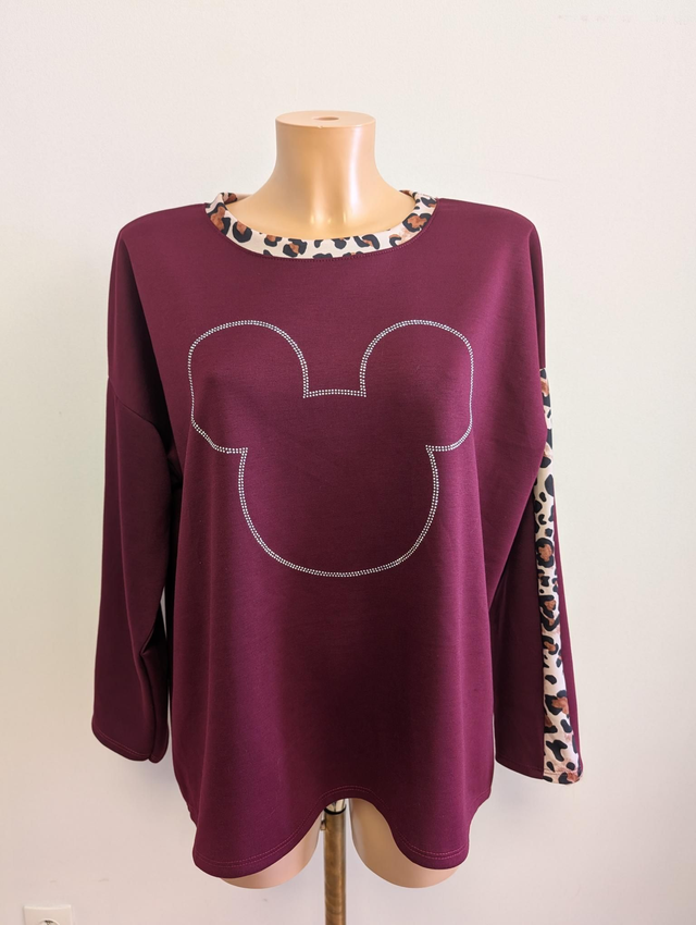 Top mickey bordeaux TU 44/50