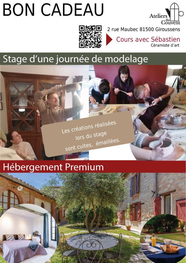 Stage d'une journée + 1 nuit hébergement, avec petit déjeuner 