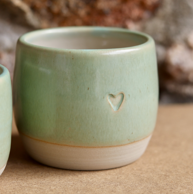 Tasse petit cœur vert