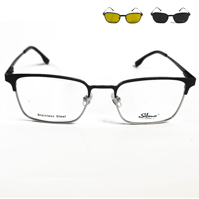 Armazón Silmo DS-21204W Metálico con 2 clipons magnéticos  