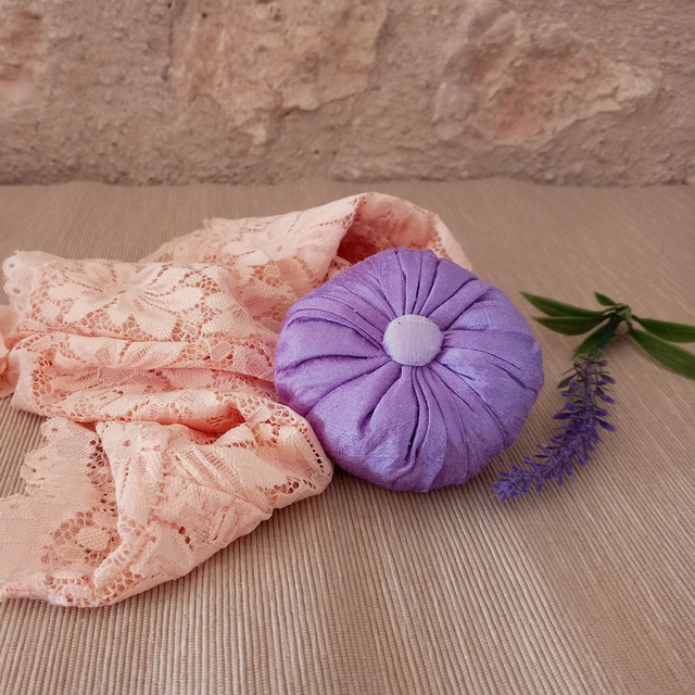Lavender Sachet made with Dark Lavender Pure Dupion Silk