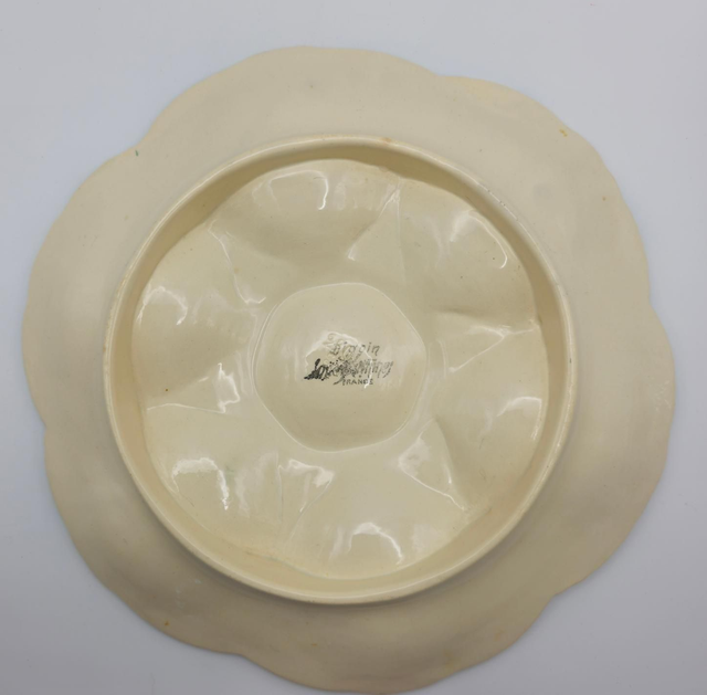 Assiette de service à huîtres Digoin Sarreguemines