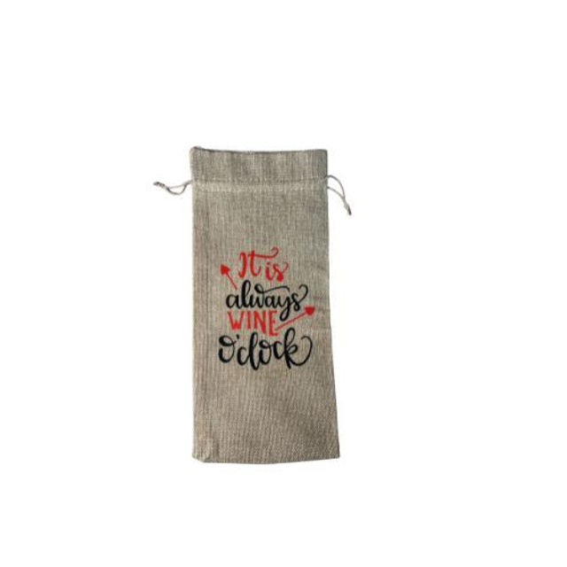Eco-Friendly Jute Wine Gift Bag – Burlap Bottle Carrier