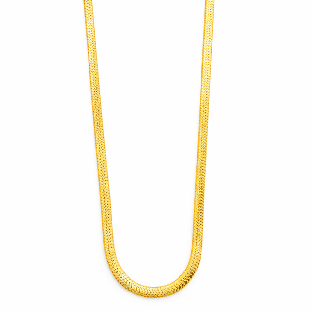 Cadena gruesa acero dorado 