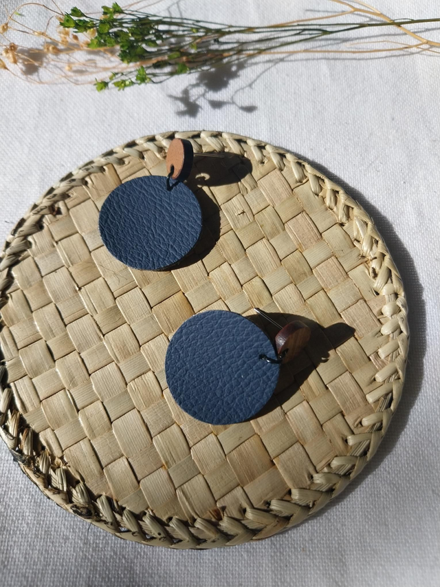 Boucles d'oreilles en matière végétale de pommes 