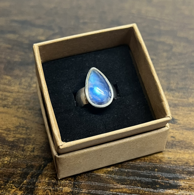 Bague en argent et Péristérite - Taille 54