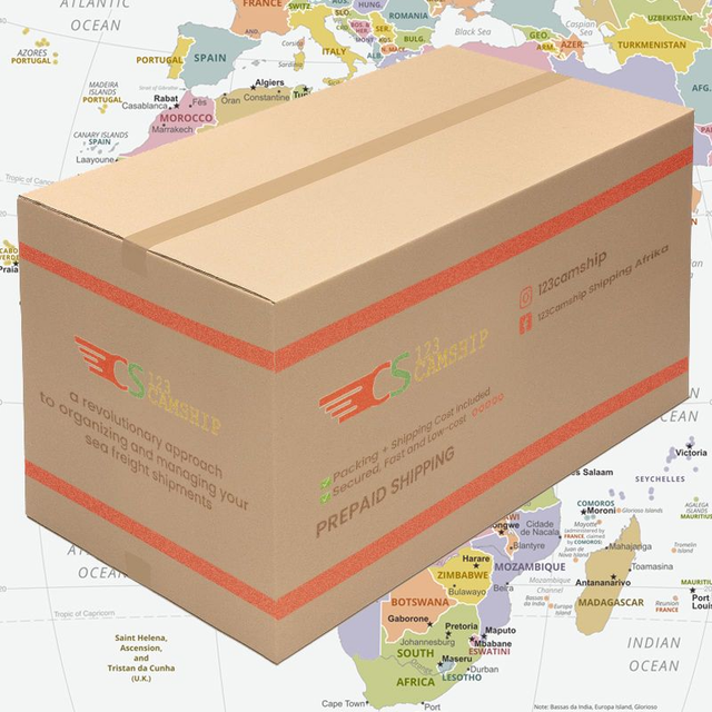 Prepaid-Versand mit Versandkarton XXL Seefracht nach Kamerun