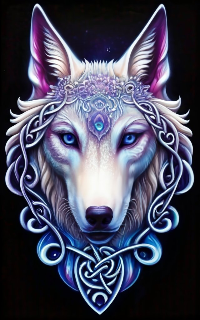 White Celtic Knot Wolf T-Shirt