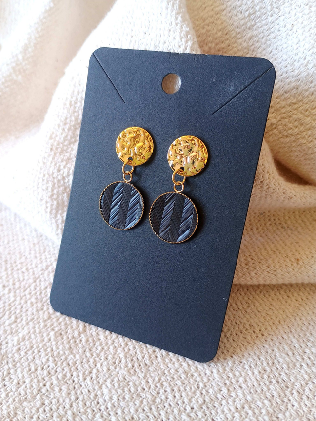 Boucles d'oreilles MARTELÉE Chevron noir