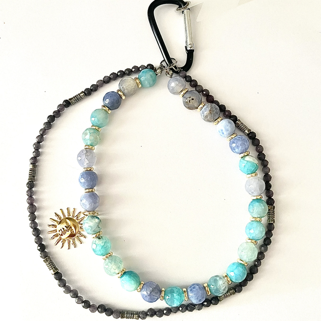 D19 - Dragonne perles en verre double 