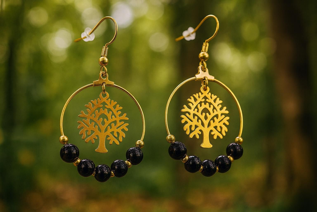 Créoles Onyx - Force &amp; Protection