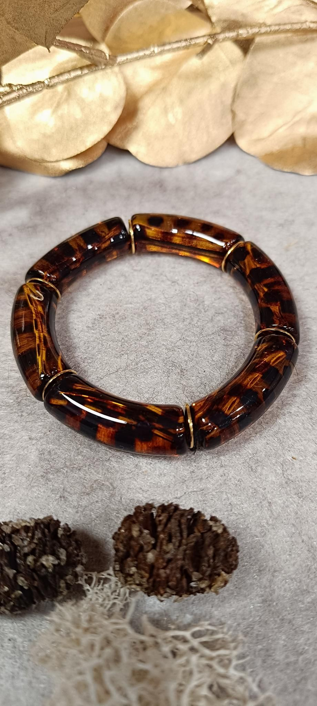 Bracelet perles léopard tortoise