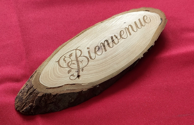 Écriteau personnalisable sur bois