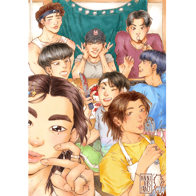 SKZ | Art Print "wakey wakey the boys are baking"