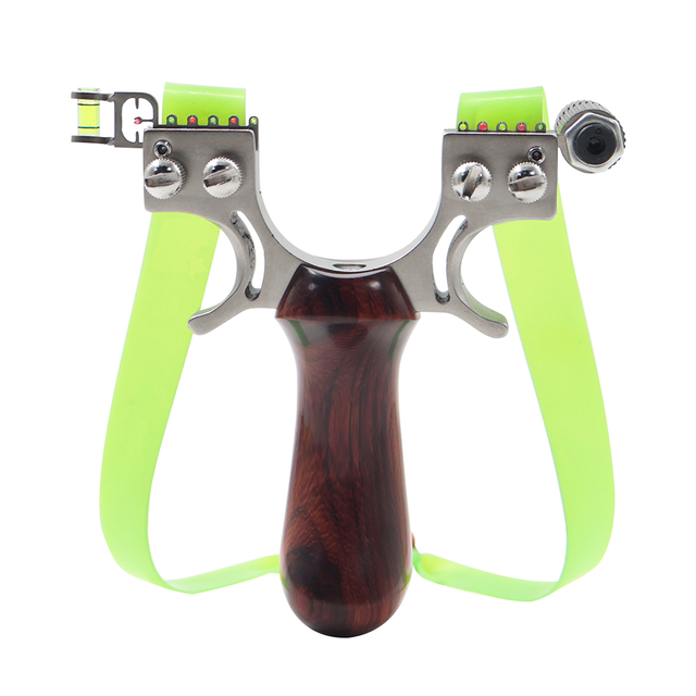 10F2 ... lance pierre compétition bois inox OTT et laser de visée - (1 bande)