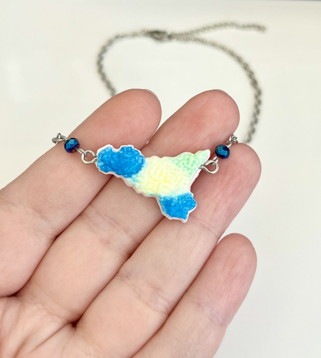 Collana Girocollo Sicilia con Maioliche in rilievo