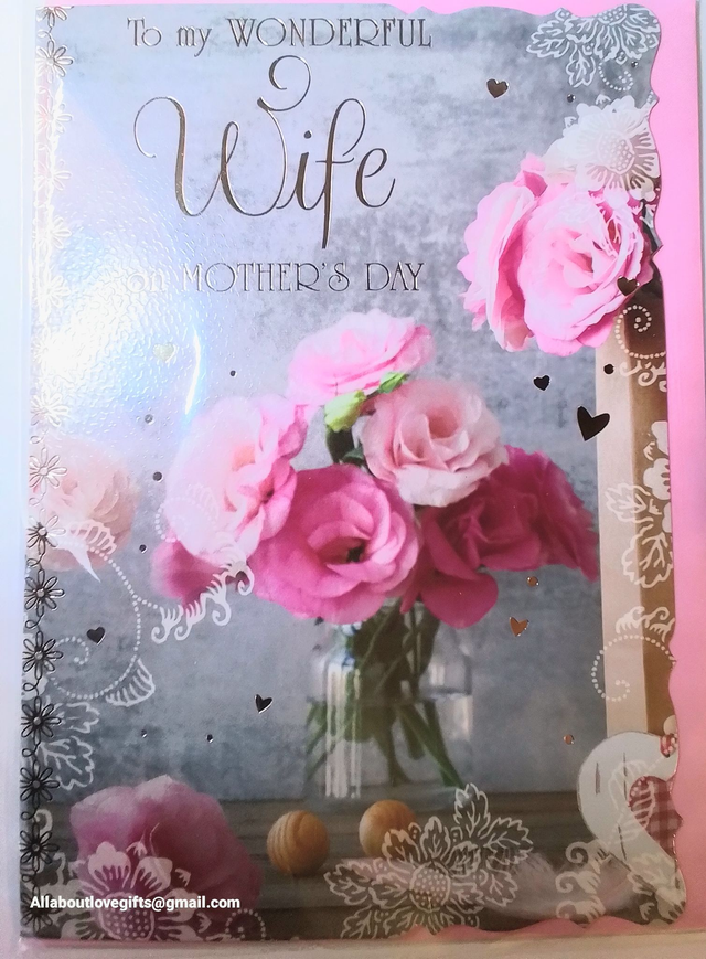 Wife Mothers Day Card Floral Design