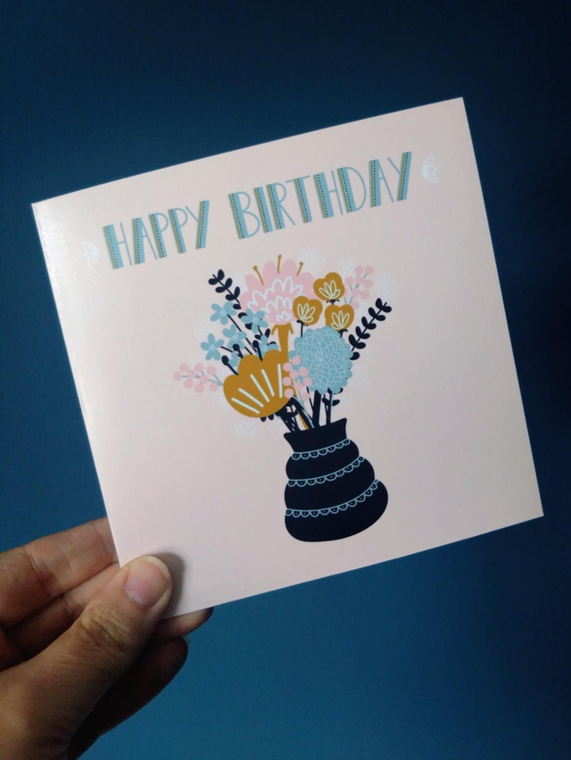 Flowers birthday card 